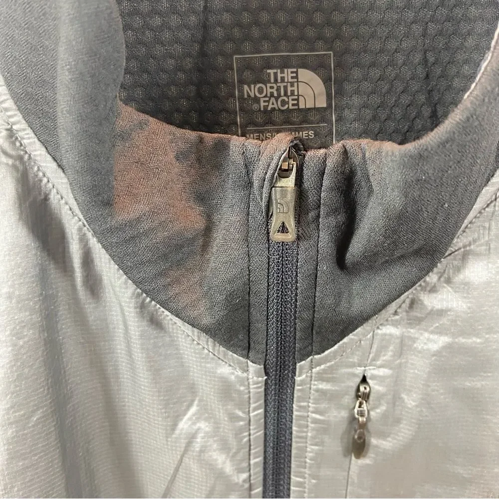 Men’s The North Face Mixed‎ Media Grey 1/4 Zipper Flashdry Jacket Size Medium